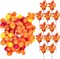 Artificial Berry Stems 12 Pack Fall Floral Picks(Orange)7.95"D x 8.74"W x 1.26"H